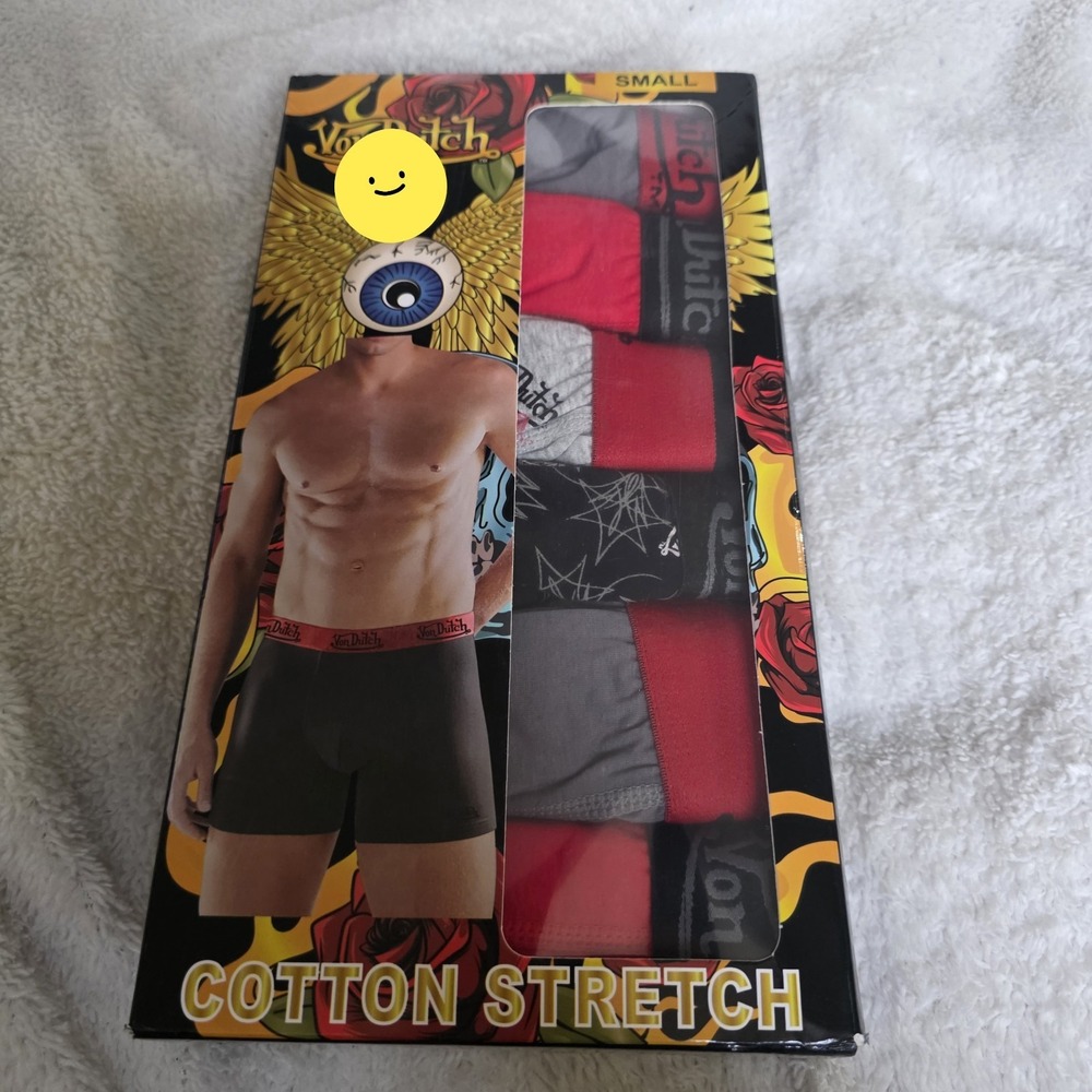 Von Dutch Originals Cotton Stretch Boxer Briefs 6 Pack Small Ultra Soft Retro SM